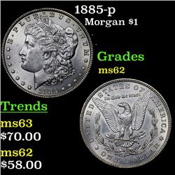 1885-p Morgan Dollar $1 Grades Select Unc