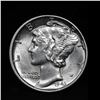 Image 2 : 1943-d Mercury Dime 10c Grades Choice Unc FSB