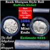 Image 1 : Buffalo Nickel Shotgun Roll in Old Bank Style 'Bell Telephone'  Wrapper 1924 & s Mint Ends