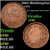 Image 1 : 1863 Washington Civil War Token 1c Grades xf