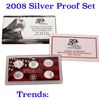 Image 1 : 2008 United States Quarters Silver Proof Set - 5 pc set  Low mintage