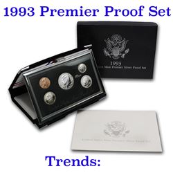 1993 United States Mint Premier Silver Proof Set in Display case