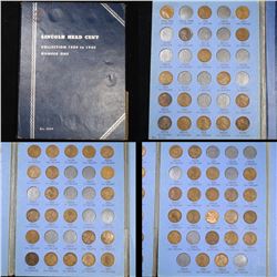 Partial Lincoln Cent Book 1909-1940 58 Coins