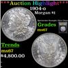 Image 1 : ***Auction Highlight*** 1904-o Morgan Dollar $1 Grades GEM++ Unc (fc)