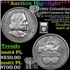 Image 1 : ***Auction Highlight*** 1892 Columbian Old Commem Half Dollar 50c Graded Select Unc+ PL By USCG (fc)