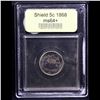 Image 2 : ***Auction Highlight*** 1868 Shield Nickel 5c Graded Choice+ Unc By USCG (fc)