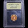 Image 4 : ***Auction Highlight*** 1915-d Lincoln Cent 1c Graded Choice+ Unc RD By USCG (fc)