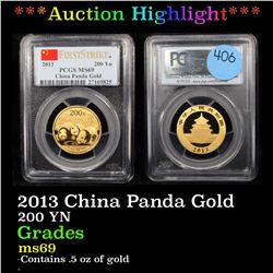 ***Auction Highlight*** PCGS 2013 China Panda Gold 200 YN Graded ms69 By PCGS (fc)