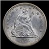 Image 2 : ***Auction Highlight*** 1876-s Seated Liberty Quarter 25c Graded Unc Details By USCG (fc)