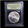 Image 2 : 1992-d Columbus Modern Commem Dollar $1 Graded ms70, Perfection By USCG