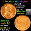 Image 1 : ***Auction Highlight*** 1925-d Lincoln Cent 1c Graded Choice Unc RD By USCG (fc)