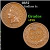 Image 1 : 1887 Indian Cent 1c Grades vf++