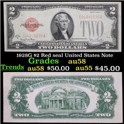 1928G $2 Red seal United States Note Grades Choice AU/BU Slider