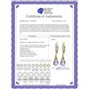 Image 2 : Genuine 6.3 ctw Amethyst & Diamond Earrings 14KT Yellow Gold - REF-56W3Y