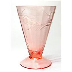 Dunbar Pink Depression Glass Wheel Cut Tumblers#1117710