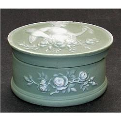 Schafer & Vater Girl and Parrot Jasperware Jar #1117738