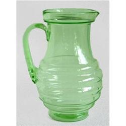 Green Elegant Depression Glass Pitcher #1117807