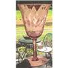 Image 1 : Pink Depression Glass Diamond Optic Goblet Set #1117845