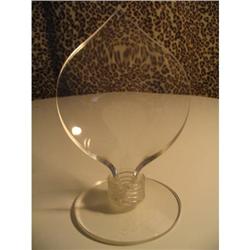 pair Lucite 60s Petal Candle Holders #1137598