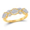 Image 1 : Womens Round Diamond Band Ring 1/6 Cttw 10kt Yellow Gold - REF-12R9X