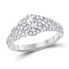 Image 1 : Oval Diamond Solitaire Bridal Wedding Engagement Ring 1 Cttw 14kt White Gold - REF-98R5X