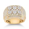 Image 1 : Mens Round Diamond Fashion Ring 3-3/4 Cttw 14kt Yellow Gold - REF-263F5W