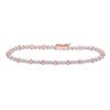Image 1 : Womens Round Diamond Tennis Bracelet 1/2 Cttw 14kt Two-tone Gold - REF-74M9H