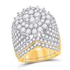 Image 1 : Round Diamond Bridal Wedding Ring Band Set 5 Cttw 14kt Yellow Gold - REF-329N5F