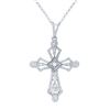 Image 1 : 0.89 CTW Diamond Pendant 14K White Gold - REF-70M4F