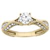 Image 1 : 0.75 CTW Diamond Ring 14K Yellow Gold - REF-169X3M