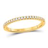 Image 1 : Womens Round Diamond Wedding Single Row Band 1/6 Cttw 14kt Yellow Gold - REF-17R5X