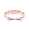Image 1 : Womens Round Diamond Band Ring 1/10 Cttw 10kt Rose Gold - REF-14X9A