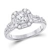 Image 1 : Round Diamond Solitaire Bridal Wedding Engagement Ring 1-3/4 Cttw 14kt White Gold - REF-274A5M