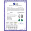 Image 2 : Genuine 2.03 ctw Emerald & Diamond Earrings 14KT White Gold - REF-69V7W