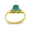 Image 1 : Genuine 1.26 ctw Emerald & Diamond Ring 14KT Yellow Gold - REF-26W2Y