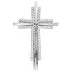 Image 1 : Womens Round Diamond Cross Religious Pendant 1/8 Cttw 10kt White Gold - REF-10K5Y