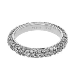 2.04 CTW Diamond Band Ring 18K White Gold - REF-170H3M