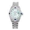 Image 1 : Rolex Pre-owned 26mm Womens Custom Ice Blue Dial Stainless Steel - REF-470W3Y