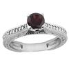 Image 1 : 0.75 CTW Garnet & Diamond Ring 14K White Gold - REF-53Y2V