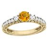 Image 1 : 1.10 CTW Citrine & Diamond Ring 14K Yellow Gold - REF-79X3M