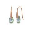 Image 1 : Genuine 6 ctw Green Amethyst Earrings 14KT Rose Gold - REF-38H5X