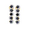 Image 1 : Womens Round Black Color Enhanced Diamond Hoop Earrings 1 Cttw 10kt Yellow Gold - REF-41N5F
