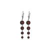 Image 1 : Genuine 7.8 ctw Garnet Earrings 14KT White Gold - REF-46Z3N