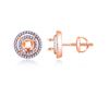 Image 1 : 0.14 CTW Diamond Earrings 14K Rose Gold - REF-19F9N