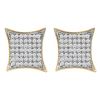 Image 1 : Womens Round Pave-set Diamond Square Kite Cluster Earrings 1/3 Cttw 10kt Yellow Gold - REF-17K5Y