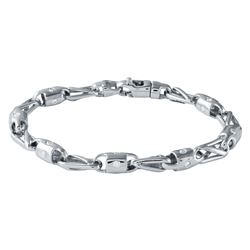 1.5 CTW Diamond Bracelet 14K White Gold - REF-273M8F