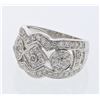 Image 1 : 1.08 CTW Diamond Ring 18K White Gold - REF-130F7N