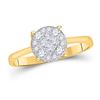 Image 1 : Princess Diamond Cluster Bridal Wedding Engagement Ring 2 Cttw 14kt Yellow Gold - REF-216X9A