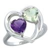 Image 1 : 2.60 CTW Amethyst Ring 10K White Gold - REF-23N7Y