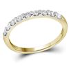 Image 1 : Womens Round Diamond Single Row Band Ring 1/4 Cttw 14kt Yellow Gold - REF-19A5M